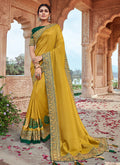 Yellow And Green Saree