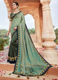 Green Embroidered Saree