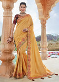 Yellow And Red Saree