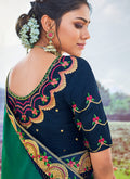 Indian Clothes - Turquoise And Blue Saree