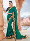 Turquoise And Blue Saree