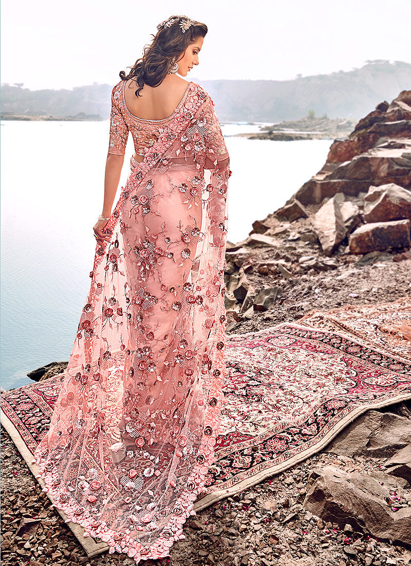 Floral Party Wear Saree