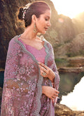 Floral Embroidered Party Wear Saree