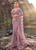 Floral Embroidered Party Wear Saree