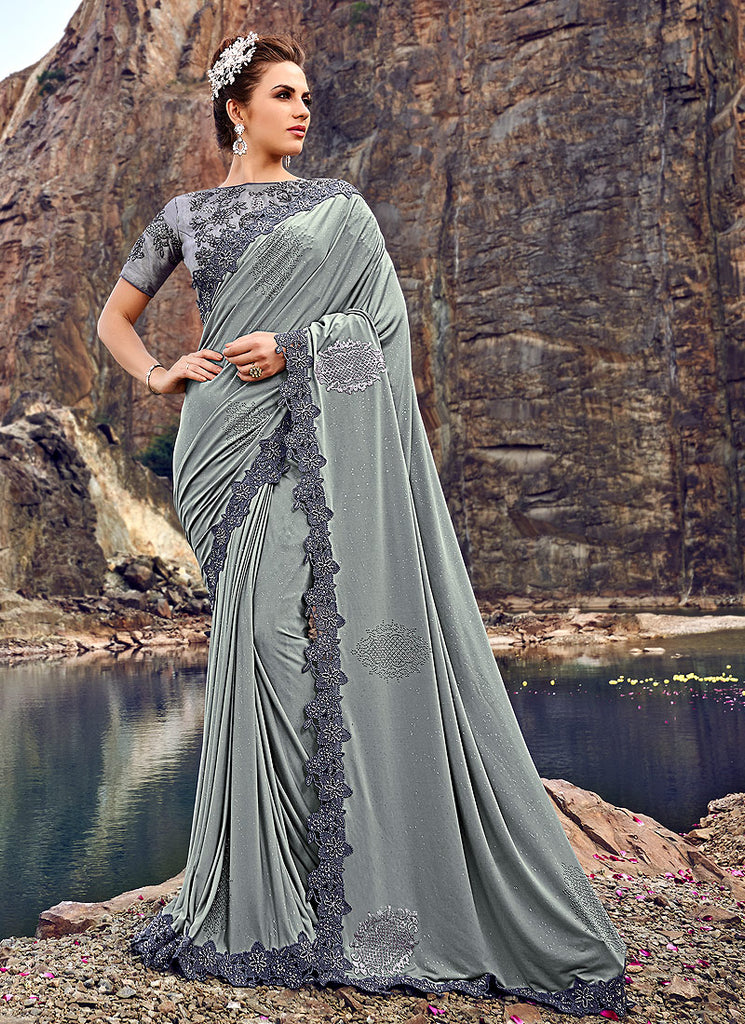 Embroidered Party Wear Saree