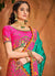 Turquoise And Pink Saree In usa 