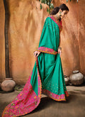 Turquoise And Pink Saree In usa  uk canada