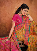 Yellow And Pink Saree In usa