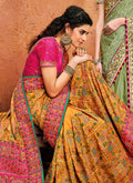 Yellow And Pink Saree In usa uk canada