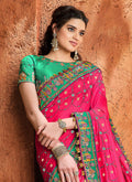 Pink And Green Saree In usa uk canada