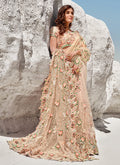 Soft Peach Indian Wedding Saree In uk