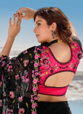 Black And Pink Wedding Saree In canada