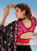 Black And Pink Wedding Saree In canada