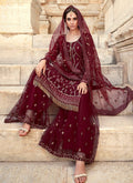 Maroon Sharara Suit In usa uk canada