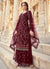 Maroon Embroidered Pakistani Sharara Suit