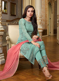 Sea Blue Pant Suit In usa uk