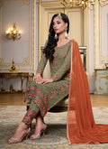 Green And Orange Pant Suit in Canada