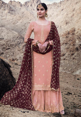Embroidered Palazzo Suit