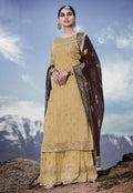 Embroidered Palazzo Suit