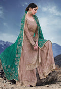 Embroidered Palazzo Suit