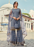  Blue Designer Gharara Suit