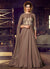 Indian Clothes - Light Brown Minimalist Embroidered Designer Gown