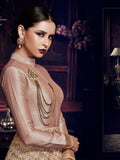 Beige Silk Anarkali Suit In usa uk