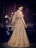 Beige Silk Anarkali Suit In usa uk canada