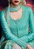 Turquoise Green Anarkali Lehenga Style Suit In usa