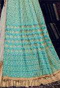 Turquoise Green Anarkali Lehenga Style Suit In usa uk 