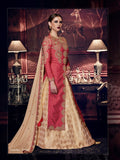 Red Embroidered Indowestern Suit