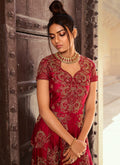 Bridal Red Anarkali Gown In usa