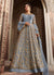 Blue Overall Embellished Lehenga/Pant Suit