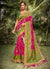 Pink And Green Silk Saree