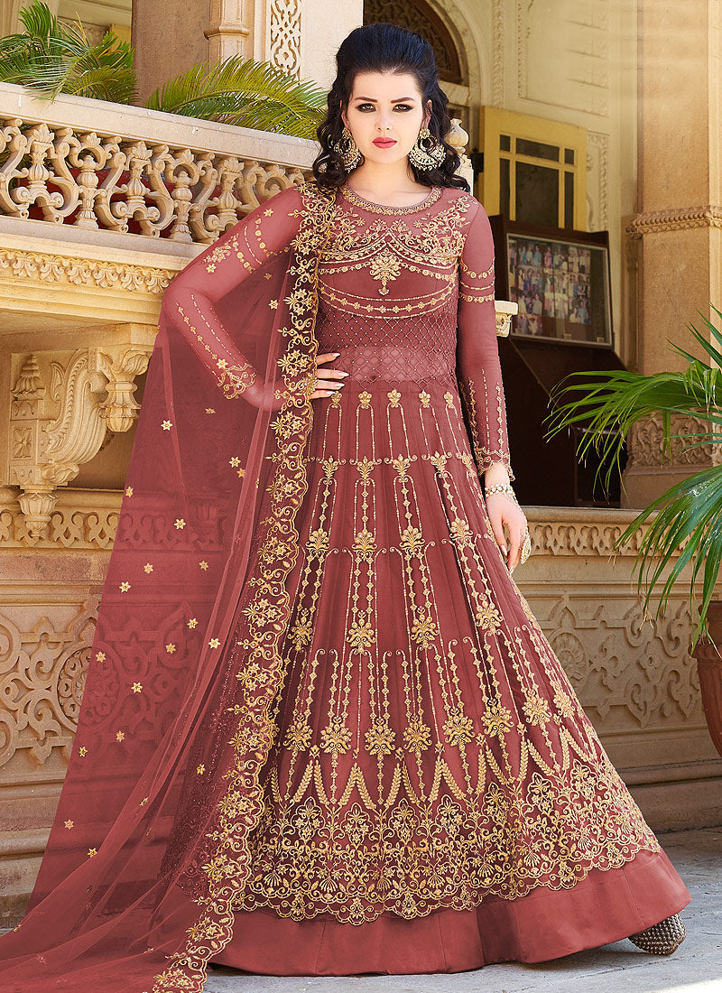 Embroidered Anarkali Lehenga Suit