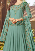  Multi Embroidered Georgette Anarkali Suit