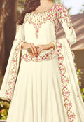 Off White Georgette Anarkali Suit
