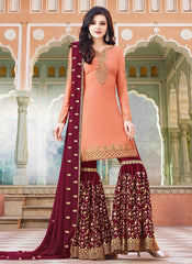 Embroidered Gharara Suit
