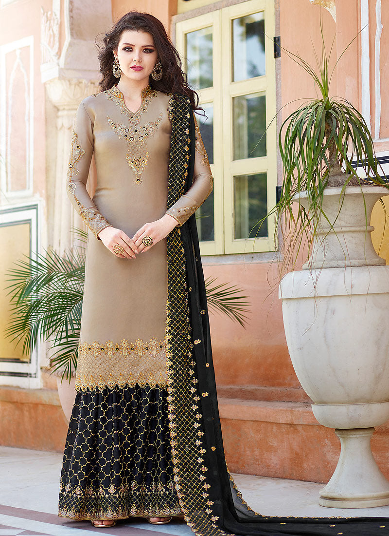 Embroidered Gharara Suit