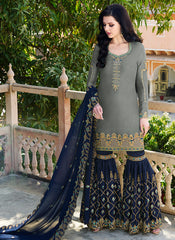 Embroidered Gharara Suit