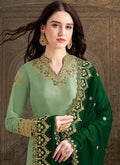 Green Designer Sharara Suit
