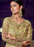 Indian Clothes - Light Green Embroidered Anarkali Lehenga Suit In usa uk canada