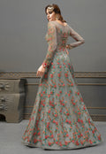 Grey Anarkali Lehenga In usa uk canada