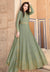 Olive Green Designer Embroidered Anarkali Suit