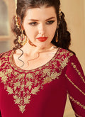 Red Golden Anarkali Suit In usa
