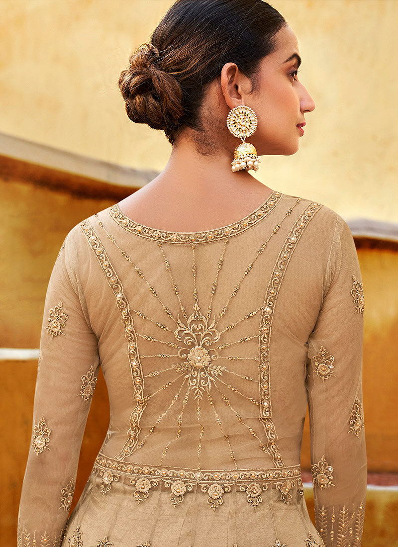 Beige Golden Lehenga/Pant Suit In Germany
