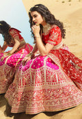 Pink And Crimson Lehenga Choli In usa uk canada