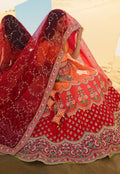 Orange And Red Lehenga Choli In usa uk canada