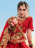 Indian Clothes - Red Multi Embroidered Saree
