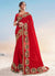 Red Multi Embroidered Saree